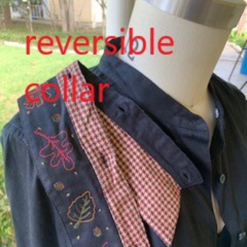 Liz & Me  Shirt with 7 collar choices. Size 14-16